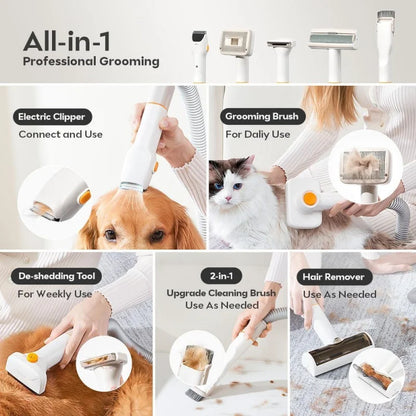 Pet Grooming Kit with Hair Vacuum